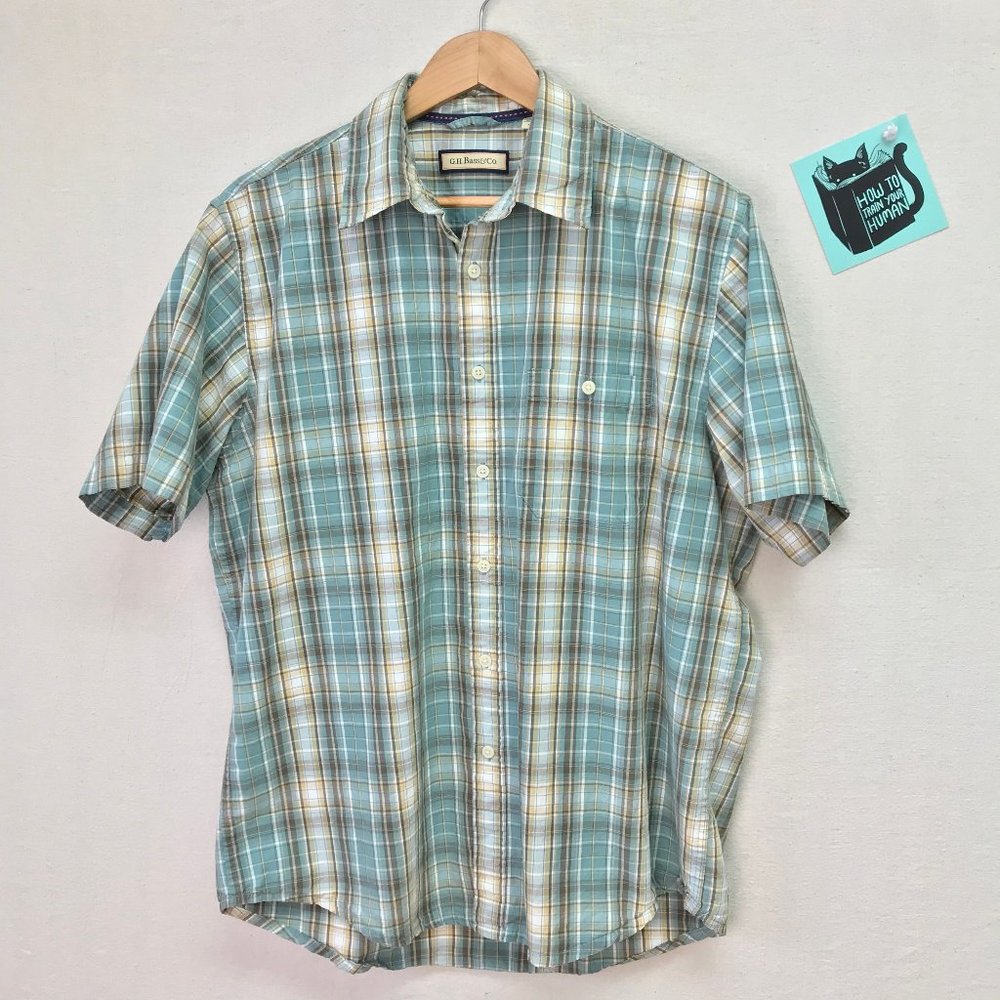 Men's G.H. Bass & Co Short Sleeve Plaid Button-Dwn
